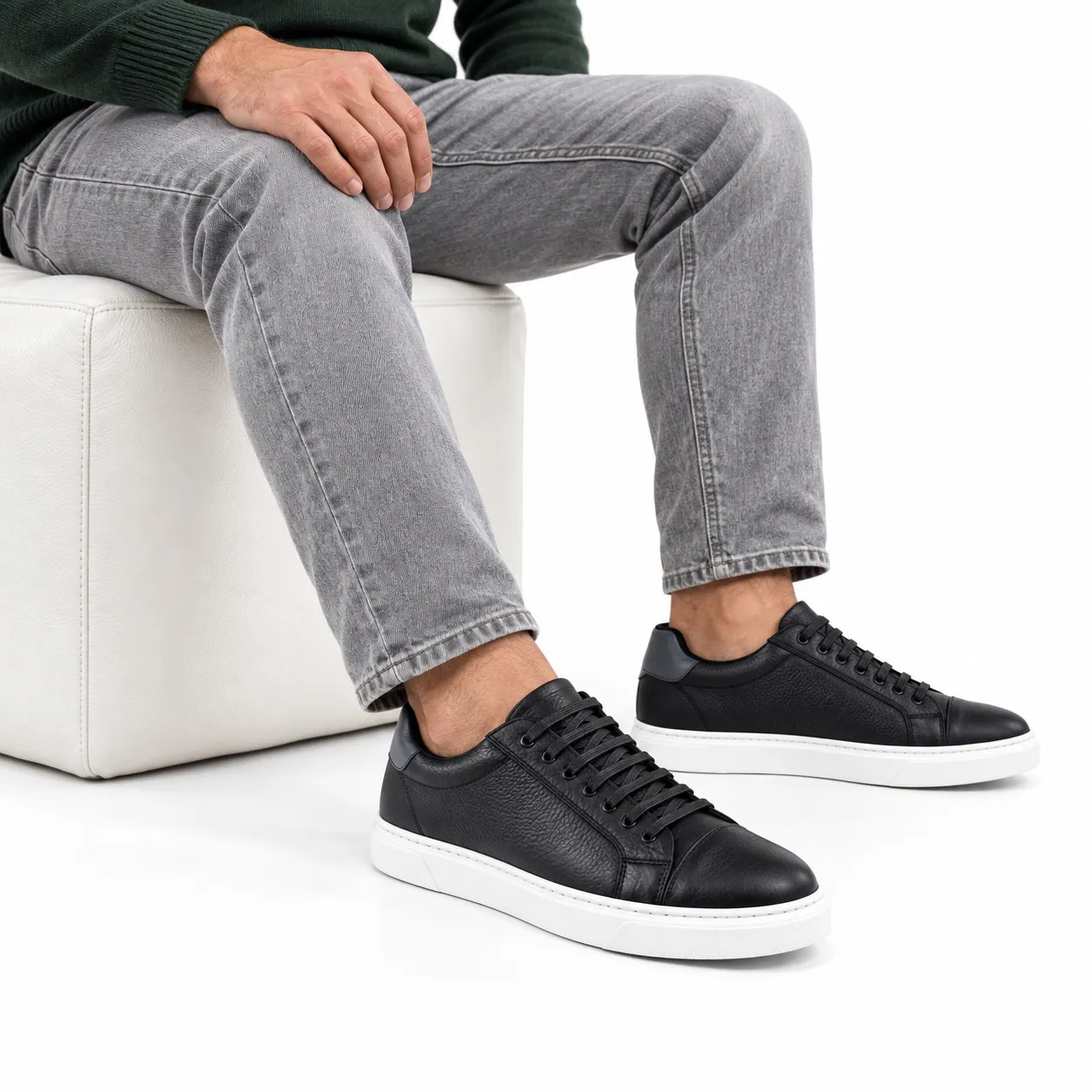Basket pour homme 328 noir cuir ..........    